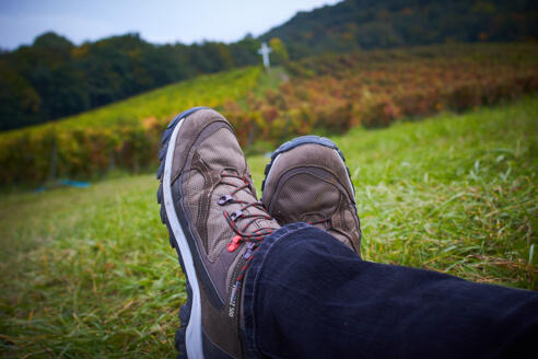 Weinberg mit Weißem Kreuz