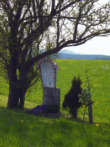 Marterl am Abzweig der Straße nach Buchschorn.