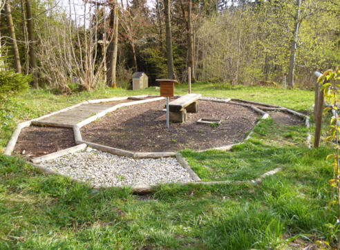 Die Barfußstrecke stärkt das Fußspitzengefühl.