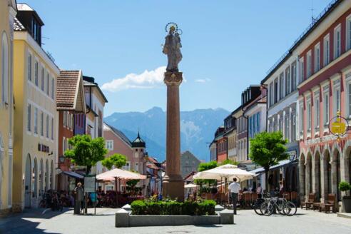 Wanderung - Von Ohlstadt nach Murnau am Staffelsee - Die Fußgängerzone Murnau