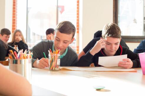 Schüler*innen der 8.Klasse der Grund- und Mittelschule Memmingerberg