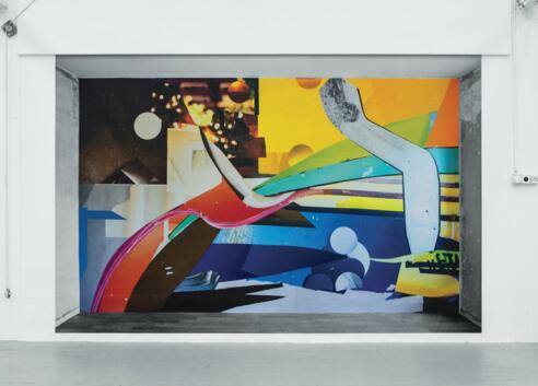 Wandbild CCHH Nr. 27, Scharaun, Shedhalle 2019