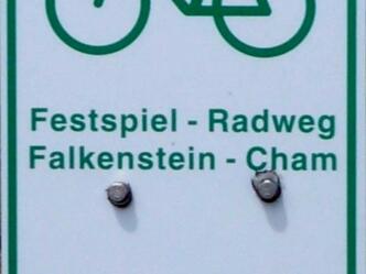 Markierung Festspiel-Radweg