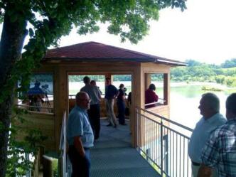 Vogelbeobachtungsturm am Illerstausee, Lautrach