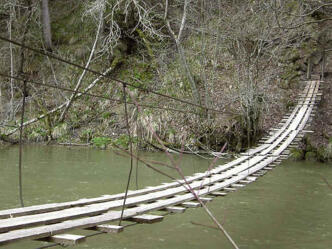 Hängesteg über die Wertach