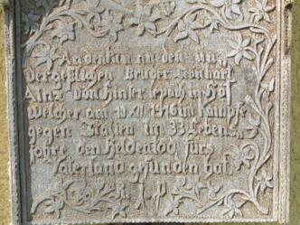 Totenbrett an der Lebachkapelle