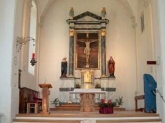 Bludenz, Dominikanerinnenkloster Sankt Peter, Kirche und Wirtschaftsgebäude