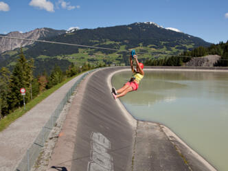 Der ultimative Flug über den See mit dem Flying Fox
