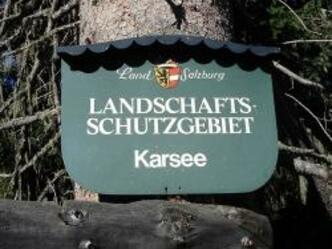 Eintritt in das Landschaftsschutzgebiet Karsee
