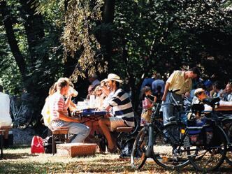 Rast im Biergarten