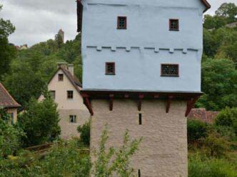 Das sogenannte "Toppler-Schlösschen" unterhalb von Rothenburg o. d. Tauber