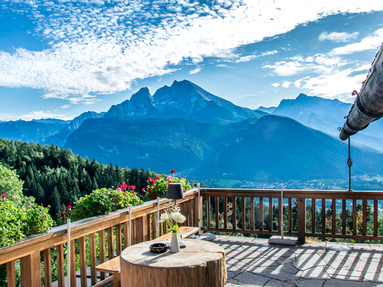 Terrasse mit Watzmannblick