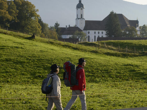Die Wieskirche ist nur ein Highlight auf dieser Etappe