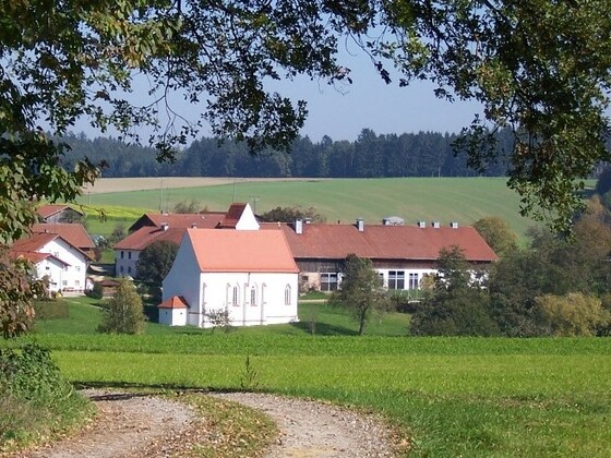 Blick auf die Kirche St. Maria in Wald
