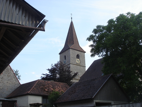 Der Kirchturm in Leuzenbronn