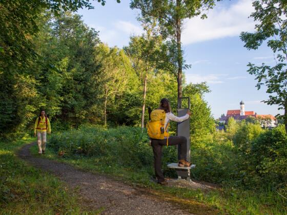 Am Trilogierundgang in Marktoberdorf - Blick aufs Schloss