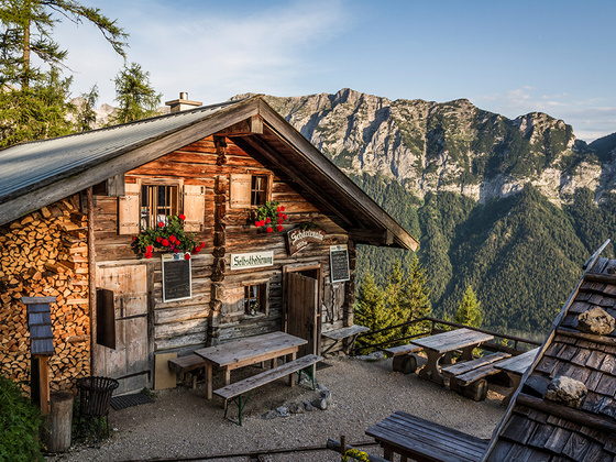 Die Schärtenalm am Hochkalter