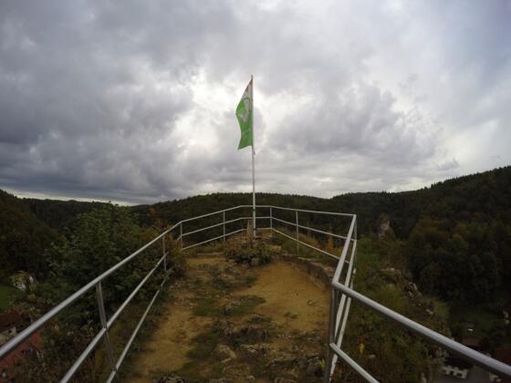 Der Aussichtspunkt auf dem Fahnenstein in Tüchersfeld