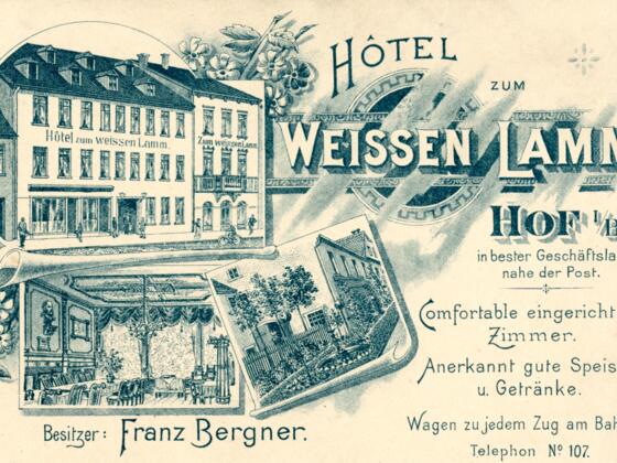 Gasthof Zum Weißen Lamm um 1900