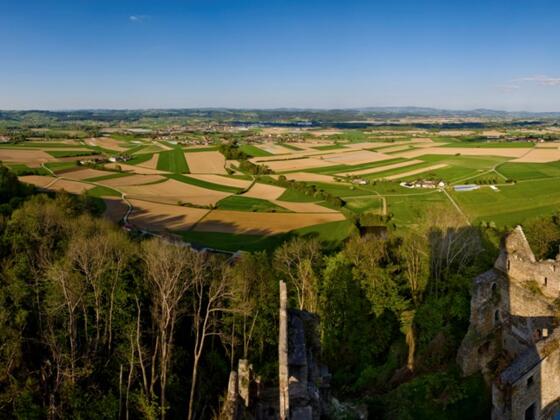 Panoramablick Burgruine Schaunberg