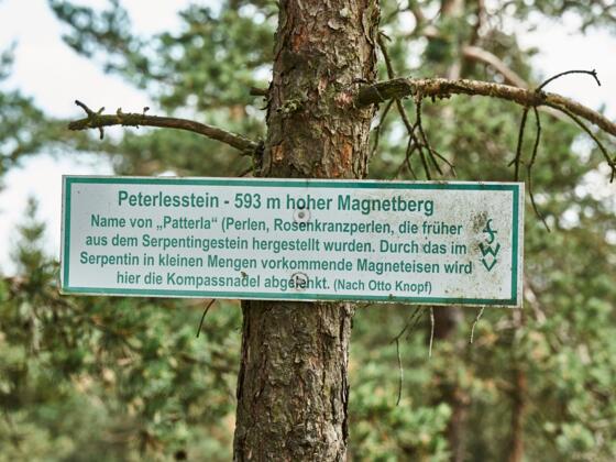 Infoschild Peterlesstein