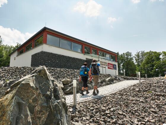 Am Besucherbergwerk St.-Veits-Zeche in Kupferberg