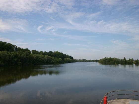 Staustufe in Ettling.