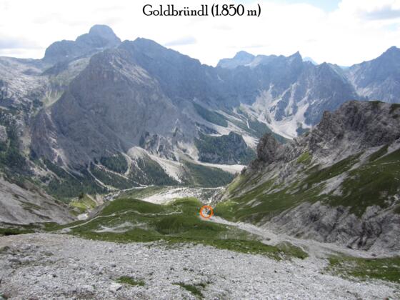 Goldbründl - erste Wasserstelle nach der Watzmann Südspitze