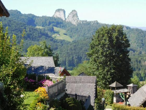 Aussicht auf das Keltendorf und die Barmsteine