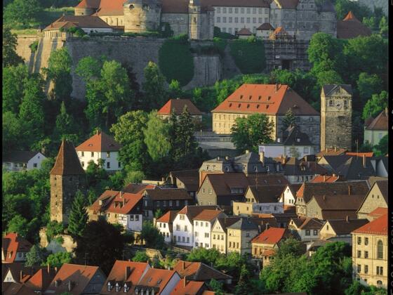 Altstadt von Kronach mit Festung Rosenberg