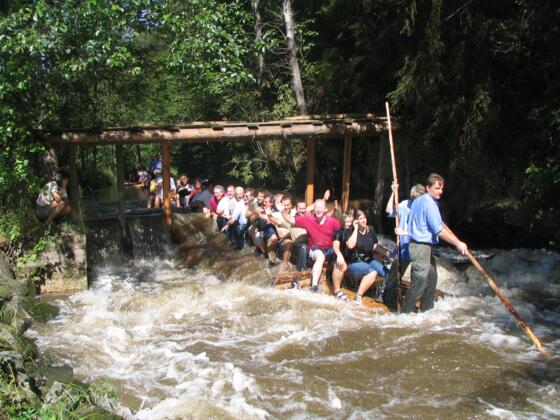 Floßfahrt auf der Wilden Rodach