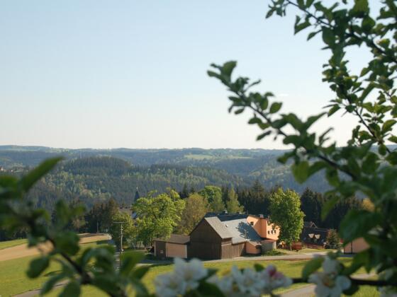 Blick von der Schnaid nach Bernstein am Wald