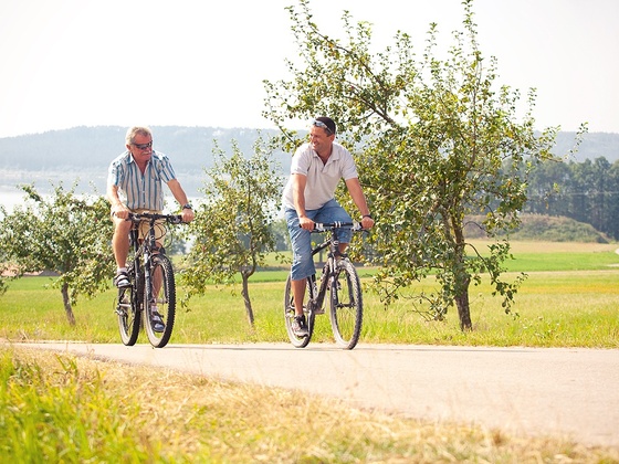 Zwei Radfahrer in Enderndorf am Brombachsee