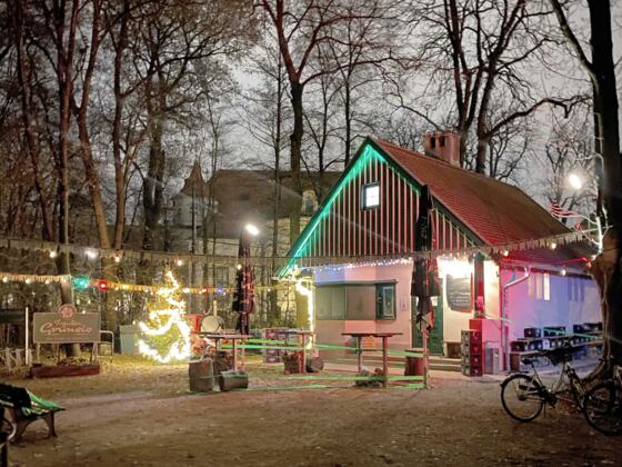 Fräulein Grüneis mit Weihnachtsdeko