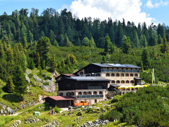 Die Almhütte Schlegelmulde am Predigtstuhl
