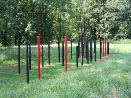 künstlerische Visualisierung eines frühkeltischen Webstuhles in Riedenburg-Prunn