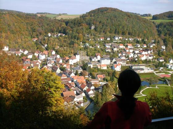 Blick vom Frauenstein auf Muggendorf