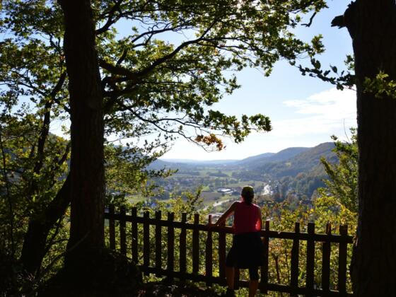 Aussicht ins Wiesenttal bis Ebermannstadt von der Brocksanlage