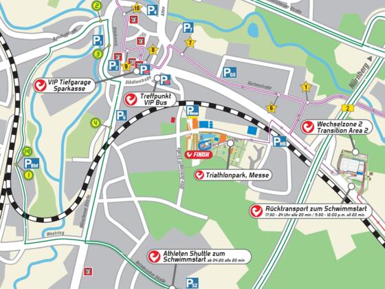 Übersichtsplan Innenstadt Roth - Challenge Roth