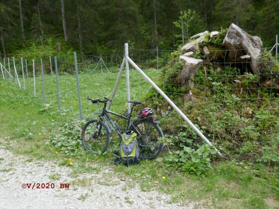 Radlparkplatz an der Wassergewinnung