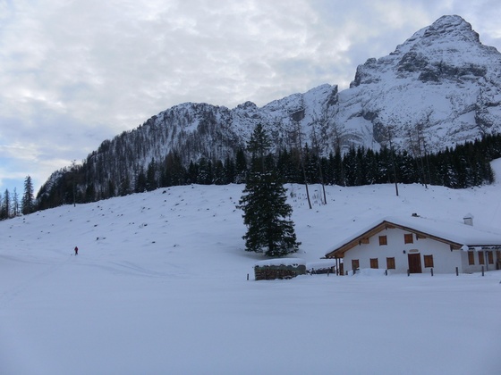 Mooslahnerkopf links und Kleiner Watzmann rechts über der Kührointalm