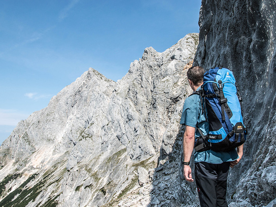 Aufstieg über Schaflsteig zur Mayrbergscharte