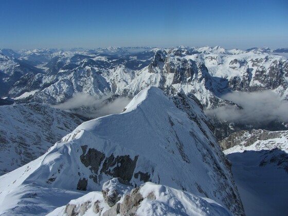 Am Gipfel, hier die Ofentalschneid