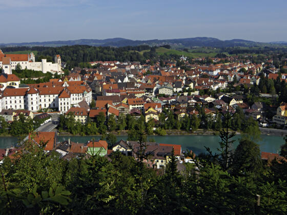 Blick vom Kalvarienberg auf die Füssener Altstadt