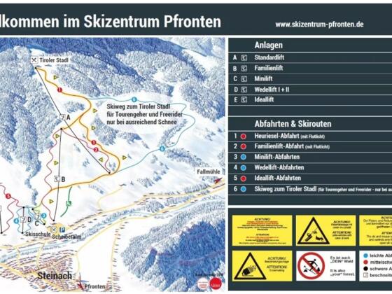 Pistenplan Skizentrum Pfronten