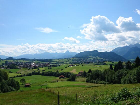 Aussicht vom Heumuseum auf Pfronten