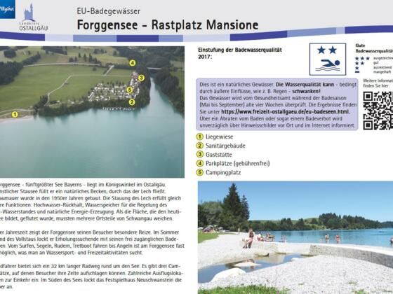 Infotafel Forggensee Rastplatz Mansione