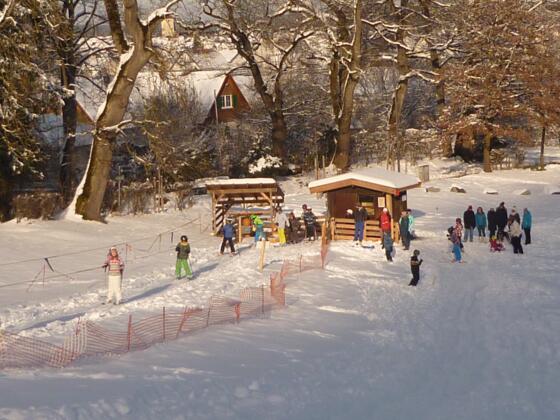 Schlepplift in Mindelheimer unterhalb der Mindelburg