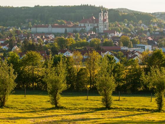 Blick auf Basilika Ottobeuren