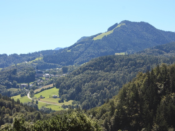Aussicht auf Bad Dürrnberg und den Zinken